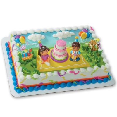 Dora the Explorer - Birthday Celebration DecoSet Cake Decoration