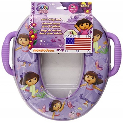Dora the Explorer Butterfly Buddies Seat - Padded, Soft and Durable - For Regular and Elongated Toilets - Removable Cushion for Easy Cleaning - Fir...