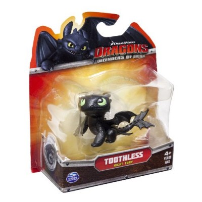 Dreamworks Dragons Defenders of Berk Mini Dragons Toothless Night Fury Action Figure (Sitting)
