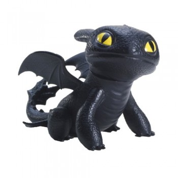 Dreamworks Dragons Defenders of Berk Mini Dragons Toothless Night Fury Action Figure (Sitting)