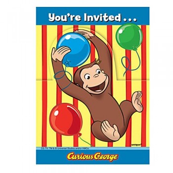 Curious George Invitations 8ct