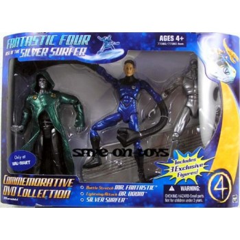 Fantastic Four: Rise Of The Silver Surfer Commemorative DVD Collection with Dr. Doom, Mr. Fantastic, and Silver Surfer