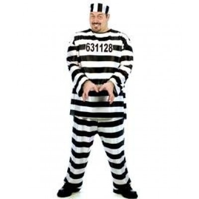 Convict Costume Xlarge