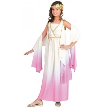 Fun World Kids Pink Greek Goddess Dress Girls Halloween Costume L