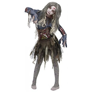 Zombie Girls Halloween Costume, Medium (8-10)