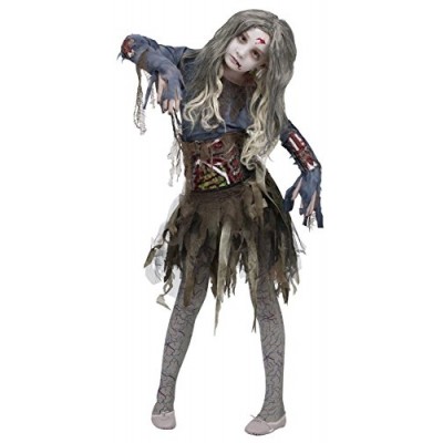 Zombie Girls Halloween Costume, Medium (8-10)