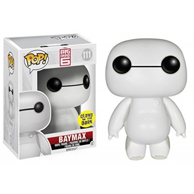 Funko- Disney Big Hero 6 Nurse Baymax, 6 Inch, Glow POP!