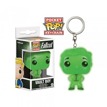 Funko Pocket POP! Keychain: Fallout - Exclusive Glow-In-The-Dark Vault Boy Figure