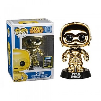 Funko Pop Vinyl Star Wars Metallic C3PO - 2015 Summer Convention Exclusive