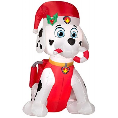 Gemmy Airblown Inflatable 3' Tall Paw Patrol Marshall with Candy Cane Christmas Decoration