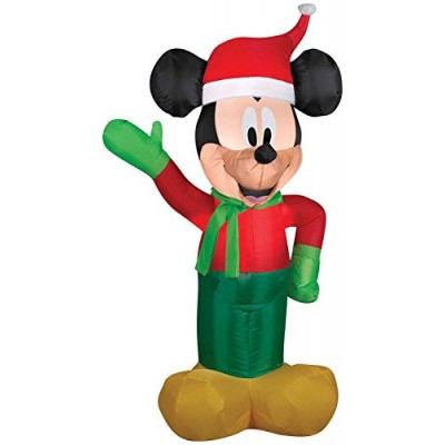 Gemmy Airblown Mickey In Winter Outfit 4'