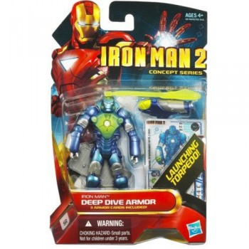 Iron Man 2 Movie Concept Series 4 Inch Action Figure Iron Man Deep Dive Armor by HASBRO