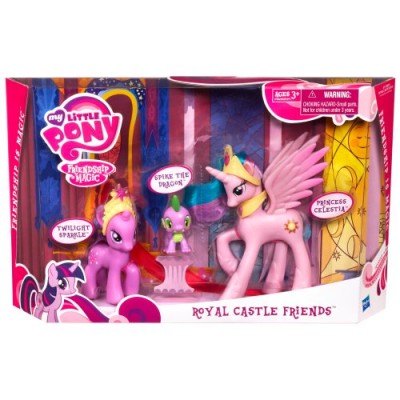 My Little Pony Friendship is Magic 3 Pack Royal Castle Friends With Twilight Sparkle, Spike The Dragon, and Princess Celestia