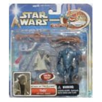 Star Wars Attack of the Clones Yoda Figure W/force Powers