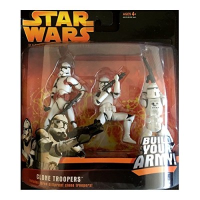 Star Wars Revenge of the Sith Clone Trooper Red Rust Variant Army 3-Pack Deluxe Figure