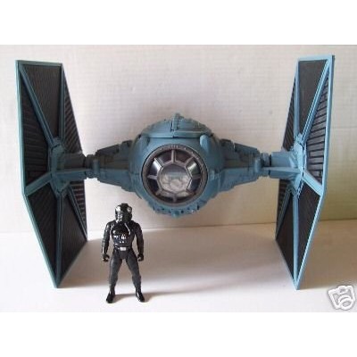 Star Wars Saga '06 Exclusive Vehicle TIE Fighter with Larger Scale Wings Variant Grey Color with Tie Pilot Action Figure
