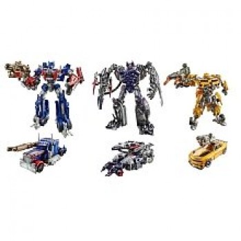 Transformers 3 Dark of the Moon Exclusive Action Figure 3Pack Streetside Bot Brawl Optimus Prime, Shockwave Bumblebee