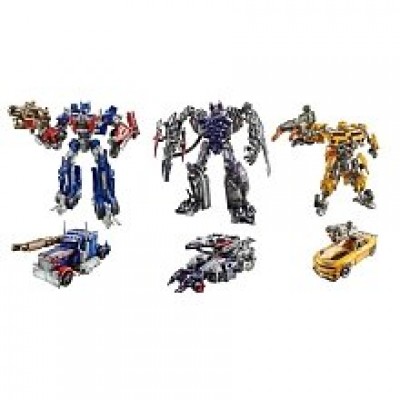 Transformers 3 Dark of the Moon Exclusive Action Figure 3Pack Streetside Bot Brawl Optimus Prime, Shockwave Bumblebee