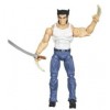 X-Men Origins Wolverine Comic Series 4 Inch Tall Action Figure - LOGAN (White Tank Top and Blue Denim) with Samurai Sword