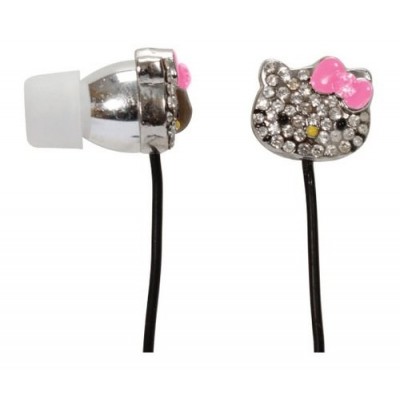 Hello Kitty Bling Earbuds - Silver (HKBL1000)