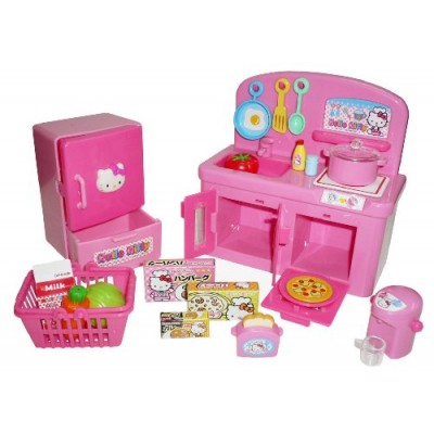 Hello Kitty Kitchen Play Set Miniature Toy Preschool Girl Role Play
