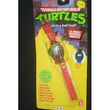 Raphael Teenage Mutant Ninja Turtles Watch: Tmnt Flip Top 1993 Quartz Watch.