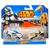 Hot Wheels Star Wars Character Car 2-Pack, 501st Clone Trooper vs. Battle Droid