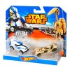 Hot Wheels Star Wars Character Car 2-Pack, 501st Clone Trooper vs. Battle Droid