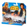 Hot Wheels Star Wars Character Car 2-Pack, Han Solo and Chewbacca