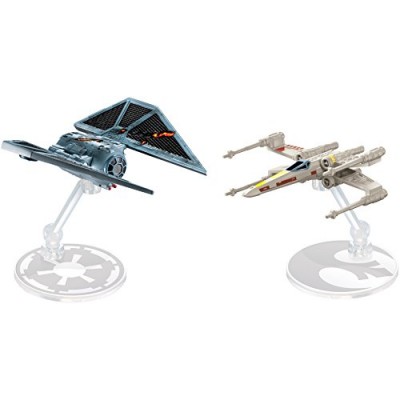 Hot Wheels Star Wars Rogue One Starship Raven Red 5 Deluxe vs. X-Wing Vehicle (2 Pack)