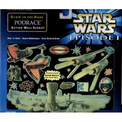 Star Wars Episode I: The Phantom Menace Glow-in-the-dark PODRACE Action Wall Scenes