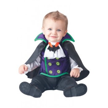 InCharacter Baby Boy's Count Cutie Vampire Costume, Black/Purple, Small