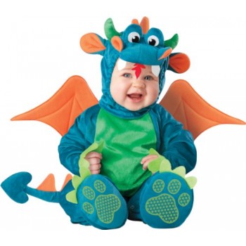 InCharacter Baby Dinky Dragon Costume, Teal/Green, Medium (12 - 18 Months)