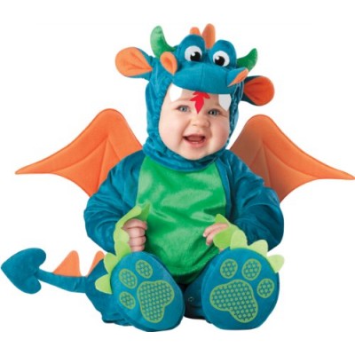 InCharacter Baby Dinky Dragon Costume, Teal/Green, Medium (12 - 18 Months)