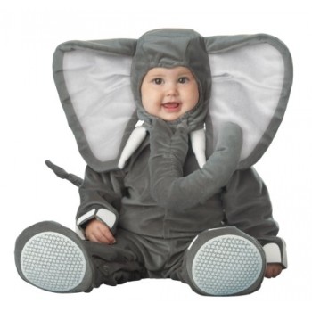 InCharacter Costumes Baby's Lil' Elephant Costume, Grey, Medium/12-18 Months