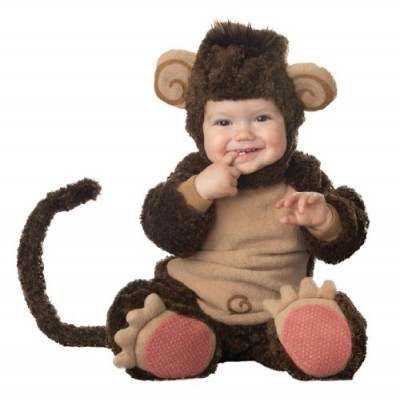 InCharacter Costumes Baby's Lil' Monkey Costume, Brown/Tan, Medium (12-18 Months)