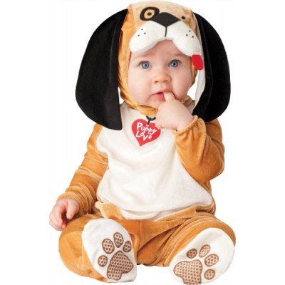 InCharacter Costumes Baby's Puppy Love Costume, Tan/White/Black, Medium