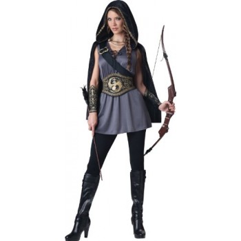 InCharacter Costumes Women's Huntress Costume, Grey/Black, Large