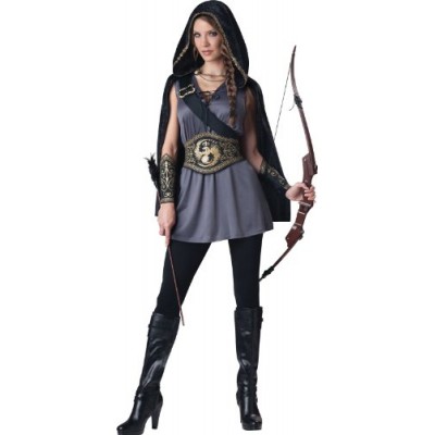 InCharacter Costumes Women's Huntress Costume, Grey/Black, Large