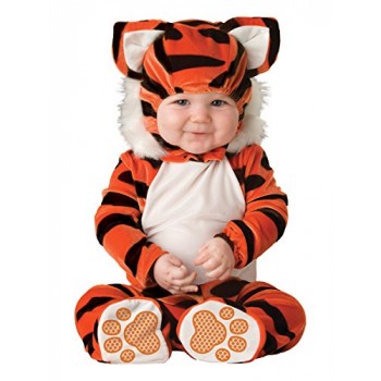 Lil Characters Unisex-baby Newborn Tiger Costume, Orange/Black/White, 6-12 months