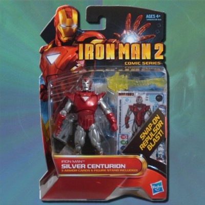 Iron Man 2 Comic Series Action Figure #34 Silver Centurion Iron Man 3.75 Inch