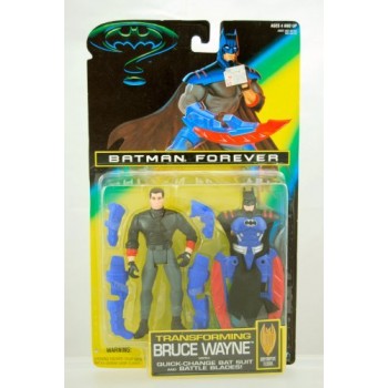 Batman Forever - 1995 - Transforming Bruce Wayne Figure - Body Adaptive Techsuit - Kenner - Limited Edition - Mint - Collectible