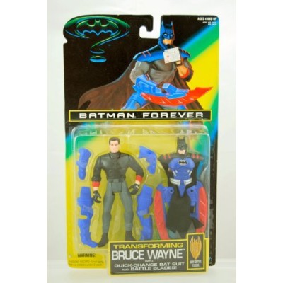 Batman Forever - 1995 - Transforming Bruce Wayne Figure - Body Adaptive Techsuit - Kenner - Limited Edition - Mint - Collectible