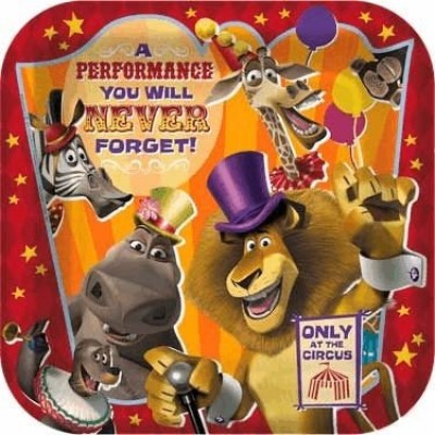 Madagascar 3 Lunch Plates 8 Pack