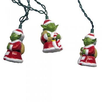 Kurt Adler UL 10-Light Star Wars Santa Yoda Light Set