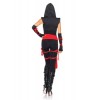 Leg Avenue Women's 4 Piece Deadly Ninja Costume, Black/Red, Small