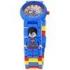 LEGO Kids' DC Universe Super Heroes Superman Plastic Watch with Link Bracelet and Character Figurine