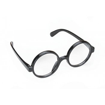 Quality Wizard Black Round Frame Glasses (2in Lenses)