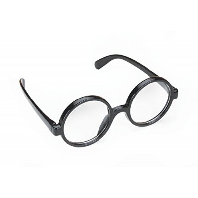 Quality Wizard Black Round Frame Glasses (2in Lenses)