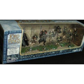 2003 - New Line / Play Along - Lord of the Rings : Armies of Middle-Earth - The Fellowship Collection - 9 Figure Set - Rare - Out of Production - L...